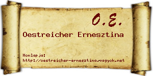 Oestreicher Ernesztina névjegykártya